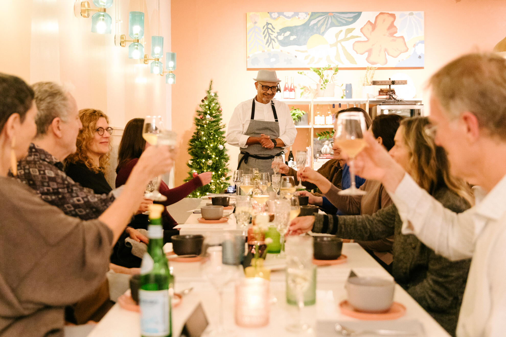 Chef Moulay Chef Moulay entertaining guests. chefmoulay.org